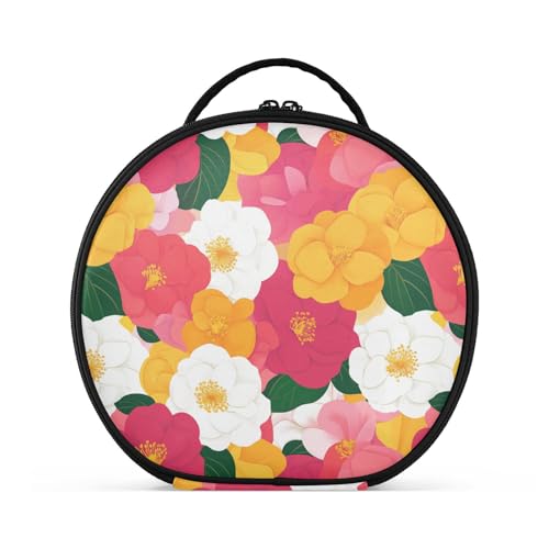 tplaotee Beauty Make-up-Tasche mit Frühlingsblumen, bunte Fächer und Griff, Reißverschluss, Make-up-Tasche für Damen, mit verstellbaren Trennwänden, 27,9 cm tplaotee Beauty Make-up-Tasche mit Frühlingsblumen, bunte Fächer und Griff, Reißverschluss, Make-up-Tasche für Damen, mit verstellbaren Trennwänden, 27,9 cm von tplaotee