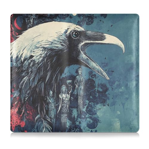 tplaotee Bird Night Bloody Premium Leder Auto Registrierung und Versicherung Kartenhalter Auto Essentials für Karten, wesentliche Dokumente, Führerschein Fahrzeug Papiere von tplaotee