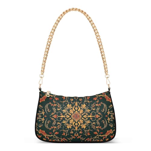 tplaotee Bohemian-Stil Retro Rankenmuster Blumenmuster trendige Kette Herren Crossbody Tasche Handtasche für Damen für wichtige Dinge für Frauen von tplaotee