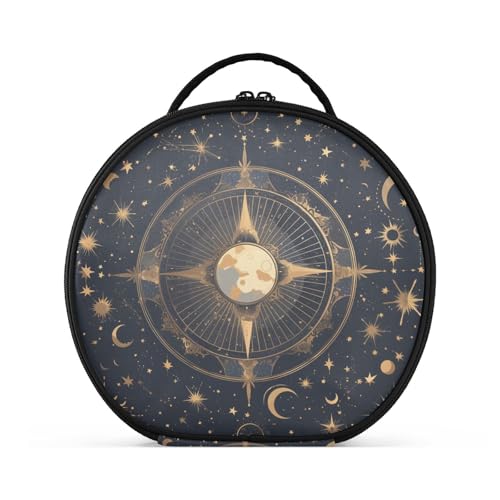 tplaotee Boho Moon Sun Reisetasche, Reisegröße, Zubehör, Reißverschluss, Kosmetiktasche für Damen, mit verstellbaren Trennwänden, 27,9 cm von tplaotee