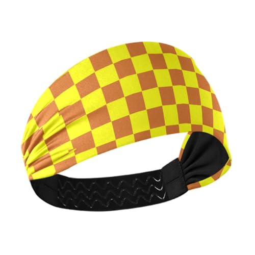 tplaotee Buffalo Plaid Karo Gelb Schokolade Feuchtigkeitstransport Mode Stirnbänder für Damen, elastische Schweißbänder zum Laufen, Radfahren, Basketball, Tennis tplaotee Buffalo Plaid Karo Gelb Schokolade Feuchtigkeitstransport Mode Stirnbänder für Damen, elastische Schweißbänder zum Laufen, Radfahren, Basketball, Tennis von tplaotee