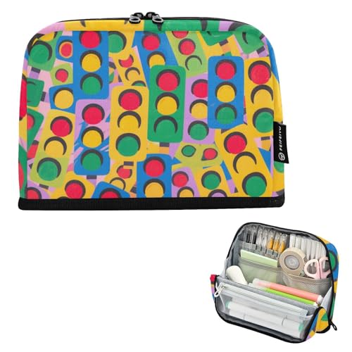 tplaotee Bunte Cartoon-Federmäppchen mit niedlichem Signal, großes Fassungsvermögen, Make-up-Tasche mit Reißverschluss, Schreibwaren-Tasche für Krankenschwestern, Preppy School, Cartucheras, Escolares von tplaotee