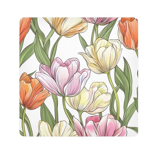 tplaotee Bunte Ttulipa Kosmetik-Halter, Motiv: Sommerblumen, magisch, selbstklebend, Make-Up-Organizer, Verpackung, Kamera-Objektiv, Tuch für Organisation, Größe 55,1 x 55,1 cm von tplaotee
