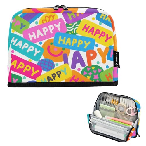 tplaotee Buntes Cartoon-Federmäppchen, großes Fassungsvermögen, weiches Schreibwaren-Federmäppchen für Jugendliche, Schule, Must-Haves, Estuuches, Escolares para ninas von tplaotee