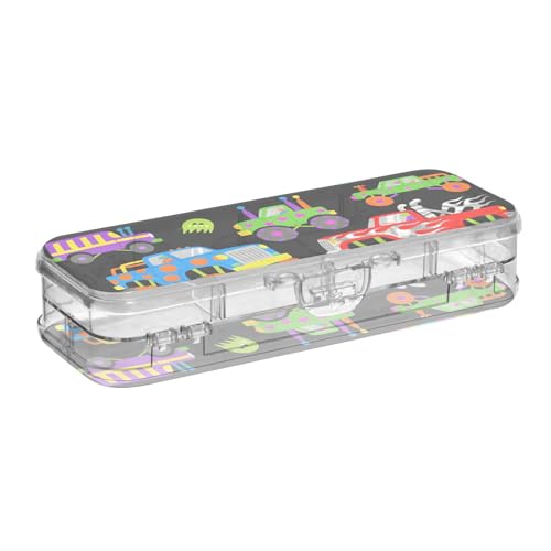 tplaotee Cartoon-Buntstiftebox mit niedlichem Auto-Design, doppellagig, für Kinder, mit Schnappverschluss und Deckel tplaotee Cartoon-Buntstiftebox mit niedlichem Auto-Design, doppellagig, für Kinder, mit Schnappverschluss und Deckel von tplaotee