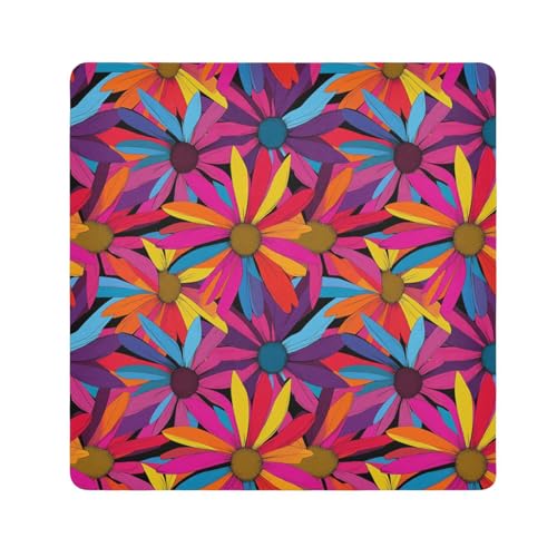 tplaotee Coneflower Genesis bunte magische Aufkleber, Make-up, Reisetasche, Reise-Organizer, Wickeltasche, Kamera-Objektivtuch, Organizer, Taschen für Damen, Größe 55,1 x 55,1 cm von tplaotee