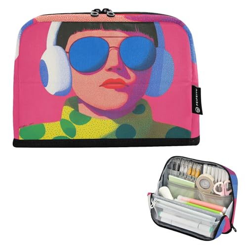 tplaotee Cool Boy Dopamin-Farbe Federmäppchen Große Kapazität Make-up Taschen Schreibwaren Organizer für Frauen Schulbedarf estuche para lapices von tplaotee