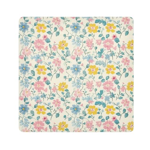 tplaotee Crushed Flower Selbstklebende Reise-Kosmetiktasche, Stoff, Reise-Make-up, Organizer, Verpackung, Kameralinse, Tuch für Organisation, Größe 55,1 x 55,1 cm von tplaotee