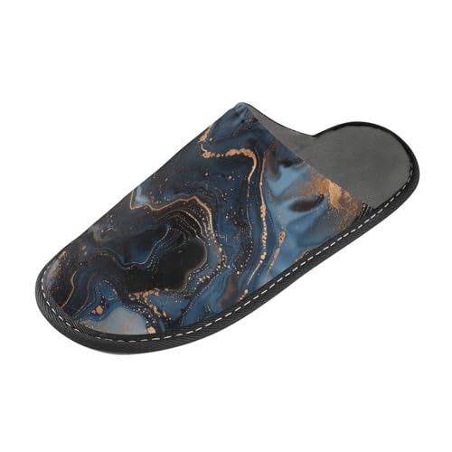 tplaotee Damen-Hausschuhe mit abstraktem Marmor-Muster, für den Innenbereich, mit Memory-Schaum, für Haus, Schlafzimmer von tplaotee