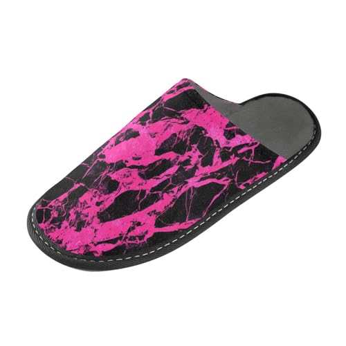 tplaotee Damen-Hausschuhe mit unregelmäßiger Marmorstruktur, mit Memory-Schaum, Schwarz / Rosa tplaotee Damen-Hausschuhe mit unregelmäßiger Marmorstruktur, mit Memory-Schaum, Schwarz / Rosa von tplaotee
