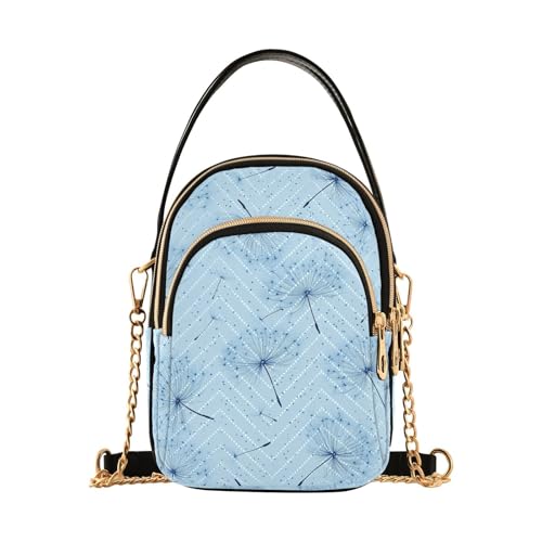 tplaotee Dandelion Glory Blue trendige Tasche für Damen, Crossbody mit mehreren Taschen, Handtasche für Damen für den Herbst von tplaotee