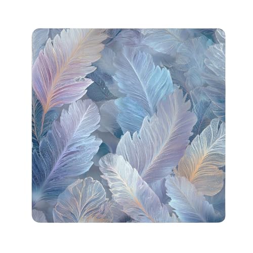 tplaotee Dreamy Feather elegante Make-up-Tasche für Damen, Größe 55,1 x 55,1 cm, Blau von tplaotee