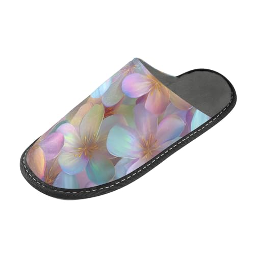 tplaotee Dreamy Flowers warme Hausschuhe für Damen, für drinnen und draußen, mit Memory-Schaum, für Haus, Schlafzimmer, Violett, Dreamy Flowers Purple, 37.5/38 EU von tplaotee