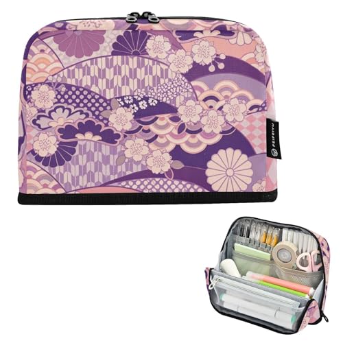 tplaotee Federmäppchen, japanisches Zephyr-Kirschblüten-Design, große Kapazität, Aufbewahrungstasche, erweiterbar, Schreibtisch-Organizer für Herren, Schulbedarf, Cartucheras Escolares para ninas tplaotee Federmäppchen, japanisches Zephyr-Kirschblüten-Design, große Kapazität, Aufbewahrungstasche, erweiterbar, Schreibtisch-Organizer für Herren, Schulbedarf, Cartucheras Escolares para ninas von tplaotee