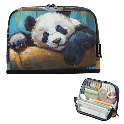 tplaotee Federmäppchen für Ölgemälde, Motiv: schlafendes Tier, Panda, großes Fassungsvermögen, schmal, Schreibwaren, Federmäppchen für Studenten, Schulbedarf, Cartera para lapices escolares de nina tplaotee Federmäppchen für Ölgemälde, Motiv: schlafendes Tier, Panda, großes Fassungsvermögen, schmal, Schreibwaren, Federmäppchen für Studenten, Schulbedarf, Cartera para lapices escolares de nina von tplaotee