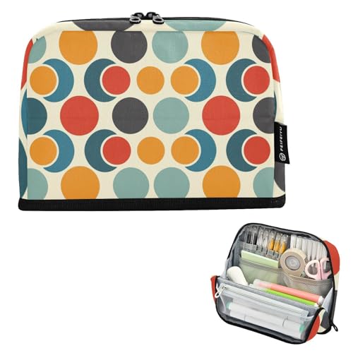 tplaotee Federmäppchen im Retro-Stil, bunt, Kreis, großes Fassungsvermögen, Organizer-Box für adrette High School Lapiceras Para Ninos tplaotee Federmäppchen im Retro-Stil, bunt, Kreis, großes Fassungsvermögen, Organizer-Box für adrette High School Lapiceras Para Ninos von tplaotee