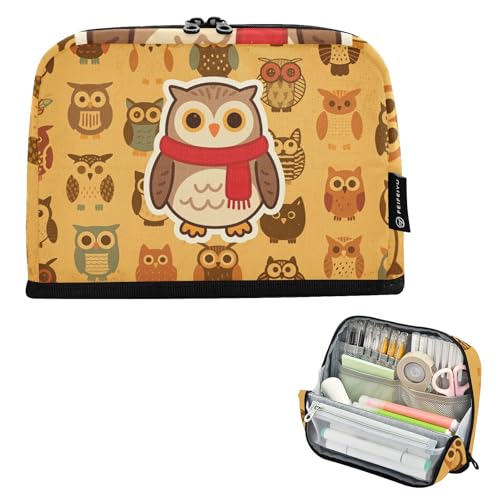 tplaotee Federmäppchen mit Cartoon-Eulen-Motiv, großes Fassungsvermögen, leicht, Schreibwaren-Organizer für Teenager, Mädchen, Kindergarten, Estuche de lápices para ninos tplaotee Federmäppchen mit Cartoon-Eulen-Motiv, großes Fassungsvermögen, leicht, Schreibwaren-Organizer für Teenager, Mädchen, Kindergarten, Estuche de lápices para ninos von tplaotee