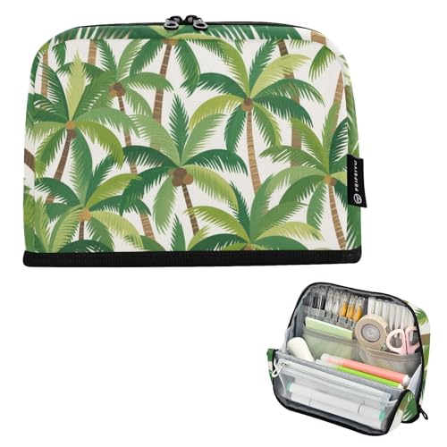 tplaotee Federmäppchen mit Cartoon-Kokosnussbaum, großes Fassungsvermögen, leicht, Schreibwaren, Stifttasche für Jungen, Reisen, Lapiceras estuche para ninos von tplaotee
