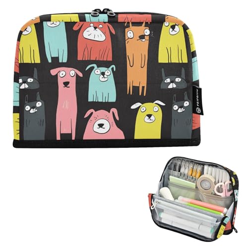 tplaotee Federmäppchen mit Cartoon-Motiv, bunt, niedliches Federmäppchen, großes Fassungsvermögen, Schreibwaren-Tasche für Herren, Schule, Must-Have Lapiceras estuche para ninos von tplaotee