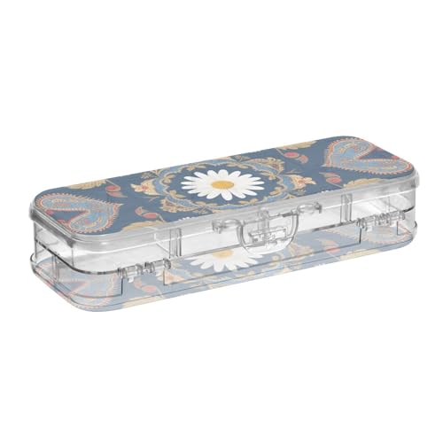 tplaotee Federmäppchen mit Schnappdeckel, Retro-Paisleymuster, Kürbis-Design, Dunkelblau, Kunststoff, 2-lagig, Hartschalenetui, für Schreibwaren, Gänseblümchen, Dunkelblau tplaotee Federmäppchen mit Schnappdeckel, Retro-Paisleymuster, Kürbis-Design, Dunkelblau, Kunststoff, 2-lagig, Hartschalenetui, für Schreibwaren, Gänseblümchen, Dunkelblau von tplaotee