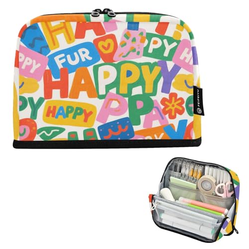 tplaotee Federmäppchen mit buntem Cartoon-Motiv, großes Fassungsvermögen, Make-up-Tasche, einfache Schreibwaren, Stifte-Tasche für Teenager, Mädchen, Schulbedarf, estuches para el colegio tplaotee Federmäppchen mit buntem Cartoon-Motiv, großes Fassungsvermögen, Make-up-Tasche, einfache Schreibwaren, Stifte-Tasche für Teenager, Mädchen, Schulbedarf, estuches para el colegio von tplaotee