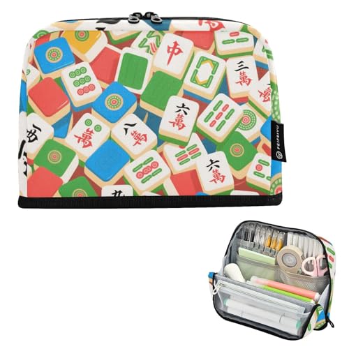 tplaotee Federmäppchen mit buntem Cartoon-Motiv Mahjong, großes Fassungsvermögen, Mehrzweck-Tasche für Jungen, Kosmetik, Estuche para lapices nina tplaotee Federmäppchen mit buntem Cartoon-Motiv Mahjong, großes Fassungsvermögen, Mehrzweck-Tasche für Jungen, Kosmetik, Estuche para lapices nina von tplaotee