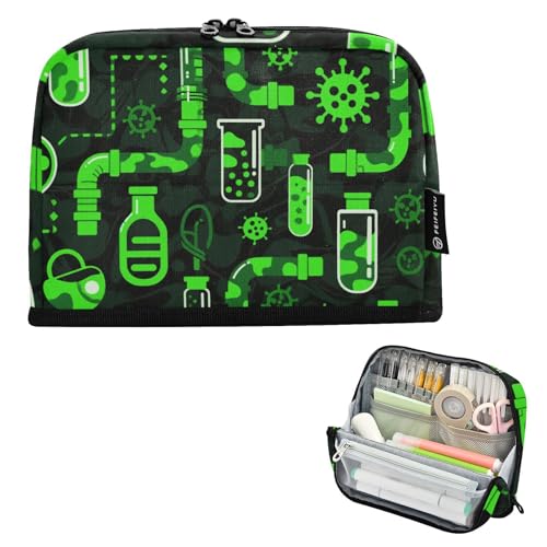 tplaotee Federmäppchen mit großem Fassungsvermögen, breite Öffnung, Stiftehalter für Herren, Büro, Bolsa, Para, Lapices de Ninas, fluoreszierend, Grün / Blau tplaotee Federmäppchen mit großem Fassungsvermögen, breite Öffnung, Stiftehalter für Herren, Büro, Bolsa, Para, Lapices de Ninas, fluoreszierend, Grün / Blau von tplaotee