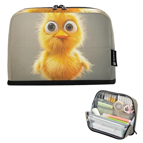 tplaotee Federmäppchen mit lustigem Cartoon-Motiv, großes Fassungsvermögen, Make-up-Tasche, Reißverschluss, Organizer für Teenager, High School, Estuches Para Lapices von tplaotee