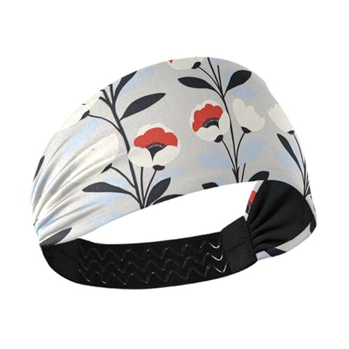 tplaotee Flora-Muster, minimalistischer Stil, rutschfest, niedliche Stirnbänder für Damen, elastische Schweißbänder für Fitnessstudio, Radfahren, Wandern, Wandern tplaotee Flora-Muster, minimalistischer Stil, rutschfest, niedliche Stirnbänder für Damen, elastische Schweißbänder für Fitnessstudio, Radfahren, Wandern, Wandern von tplaotee