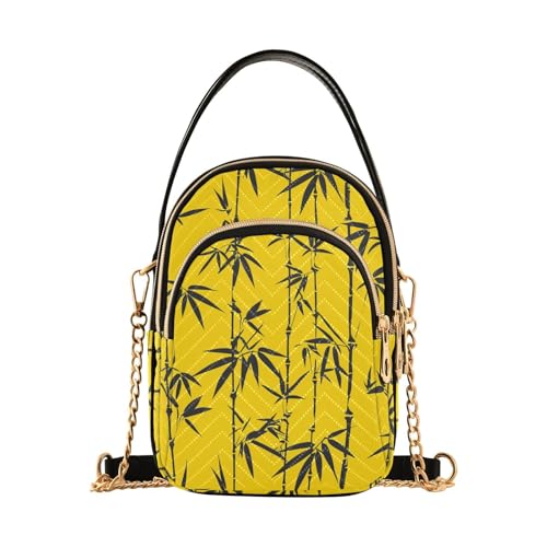 tplaotee Gelbe, trendige, leichte Umhängetasche mit mehreren Taschen, Handtasche für Damen für Reisen von tplaotee