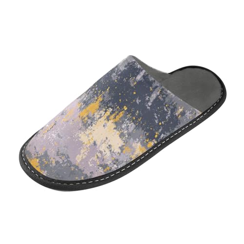 tplaotee Graue melierte Retro-Damen-Slipper, Hausschuhe, Hausschuhe, Hausschuhe, Hausschuhe, Hausschuhe, Hausschuhe, Hausschuhe, für Innenbereich, mit Memory- von tplaotee