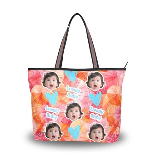 tplaotee Handtaschen aus Seidenstoff mit Reißverschluss, wiederverwendbar, individuelles Bild auf modischen Geldbörsen und Handtaschen (Senario), Größe 40 x 29 cm, abstrakte Blumen von tplaotee