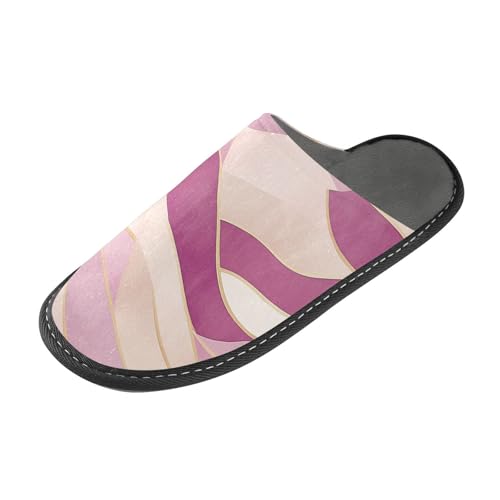 tplaotee Hausschuhe mit Rosen-Samtband, Lavendel und Beige, für Damen, Innenbereich, mit Memory-Schaum, für Haus, Schlafzimmer von tplaotee