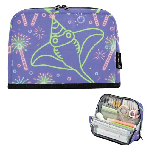 tplaotee Kinder-Federmäppchen, Manta Ray Feuerwerk, Violett, großes Fassungsvermögen, große Öffnung, Aufbewahrungs-Organizer für Teenager, Jungen, Büro, Cartucheras, Escolares Para Lapices tplaotee Kinder-Federmäppchen, Manta Ray Feuerwerk, Violett, großes Fassungsvermögen, große Öffnung, Aufbewahrungs-Organizer für Teenager, Jungen, Büro, Cartucheras, Escolares Para Lapices von tplaotee