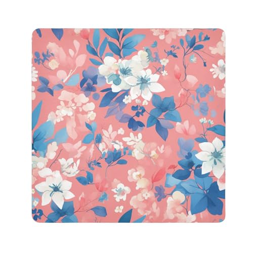 tplaotee Kosmetiktasche, abstrakte Aquarell-Blume, hellblau, magischer Aufkleber, Reise-Kosmetiktasche, Make-up-Tasche, Organizer, Wickeltasche, Kamera-Objektivtuch, Wrapper für Damen, Größe 55,1 x von tplaotee