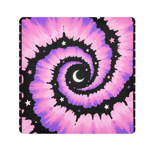 tplaotee Kosmetiktasche mit Spirale, fantastisch, selbstklebend, Kosmetik-Organizer, Verpackung, Kamera-Objektiv, Tuch für Organisation, Größe 55,1 x 55,1 cm, Violett / Schwarz von tplaotee