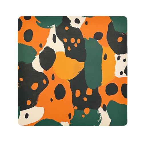 tplaotee Kosmetiktasche mit buntem Leopardenmuster, schützende Kosmetiktasche, Make-Up-Organizer, Verpackung, Kameralinse, Tuch für Organisation, Größe 55,1 x 55,1 cm von tplaotee