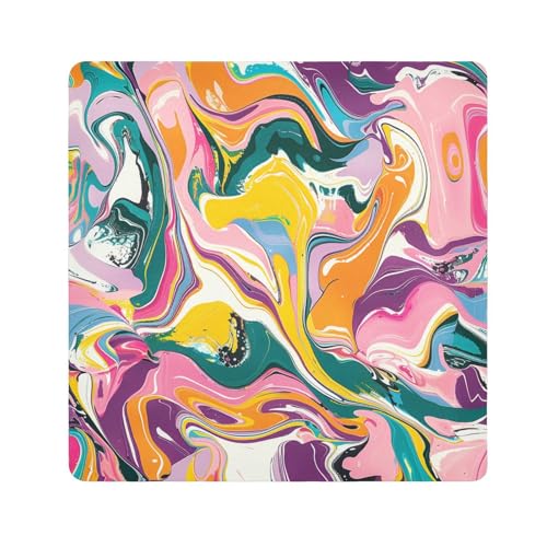 tplaotee Kosmetiktasche mit buntem abstraktem Muster, Tinte, selbstklebend, für Make-up, Organizer, Verpackung, Kamera-Objektiv, für Damen, Größe 55,1 x 55,1 cm von tplaotee