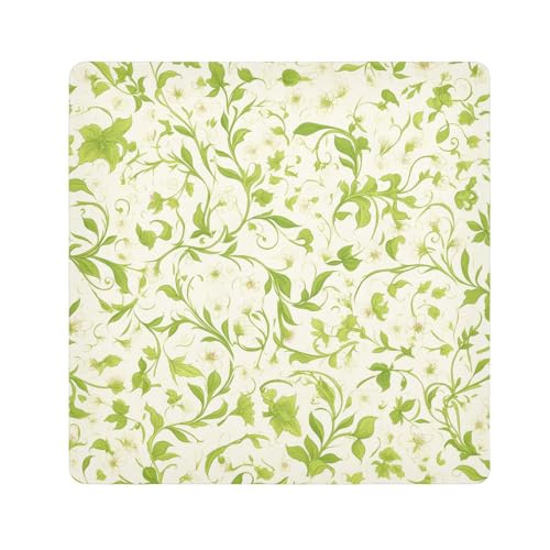 tplaotee Kosmetiktasche mit kleinen Blumen und Ranken, weißer Hintergrund, magisch, selbstklebend, Make-up-Tasche, Organizer, für Kamera, Objektiv, Tuch, Kosmetik-Organizer für Reisen, Größe 55,1 x von tplaotee