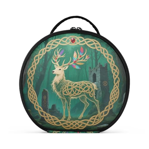 tplaotee Kulturbeutel, vertikal, freistehend, leicht, Kosmetiktasche für Damen, Reisen, mit verstellbaren Trennwänden, 27,9 cm, Grün von tplaotee