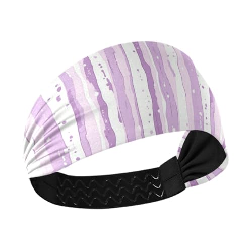 tplaotee Lavendel, Lila, Weiß, Streifenmuster, Aquarell, rutschfest? Breites Kopfband, elastische Schweißbänder für den Kopf, für Radfahren, Workout, Fußball, Basketball tplaotee Lavendel, Lila, Weiß, Streifenmuster, Aquarell, rutschfest? Breites Kopfband, elastische Schweißbänder für den Kopf, für Radfahren, Workout, Fußball, Basketball von tplaotee