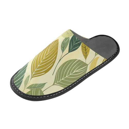 tplaotee Leaf Warme Hausschuhe für Damen, Hausschuhe, für den Innenbereich, mit Memory-Schaum, für Haus, Schlafzimmer, leaf, 40 EU von tplaotee