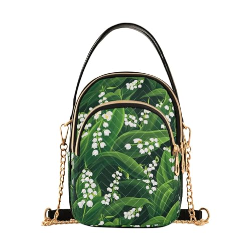 tplaotee Lily Of The Valley Beauty Summer Flowers trendige Umhängetasche für Damen mit mehreren Taschen für den Herbst tplaotee Lily Of The Valley Beauty Summer Flowers trendige Umhängetasche für Damen mit mehreren Taschen für den Herbst von tplaotee