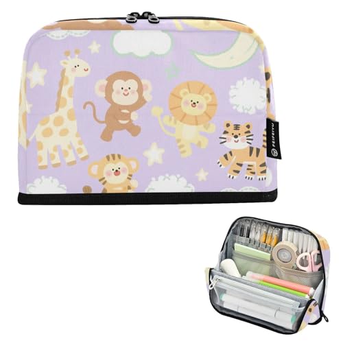 tplaotee Lustiges Federmäppchen mit Giraffen-Affe, großes Fassungsvermögen, weicher Schreibtisch-Organizer für Studenten, Büro, Lapiceros para mujer von tplaotee