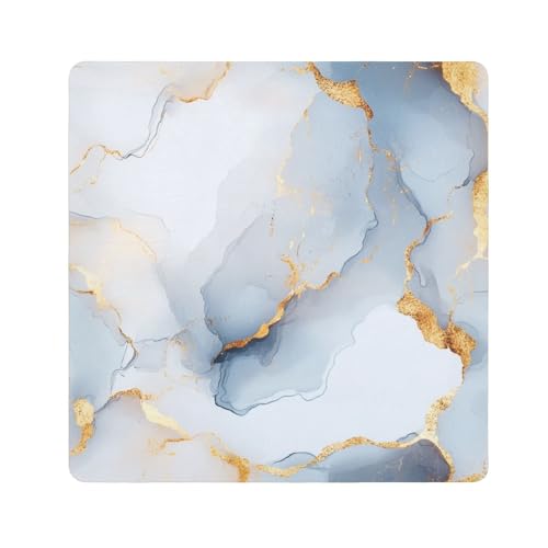 tplaotee Magische Make-up-Tasche mit Marmorstruktur, weiß-gold, Make-up-Organizer, Wickeltasche, Kameralinse, Tuch für Organisation, Größe 55,1 x 55,1 cm von tplaotee