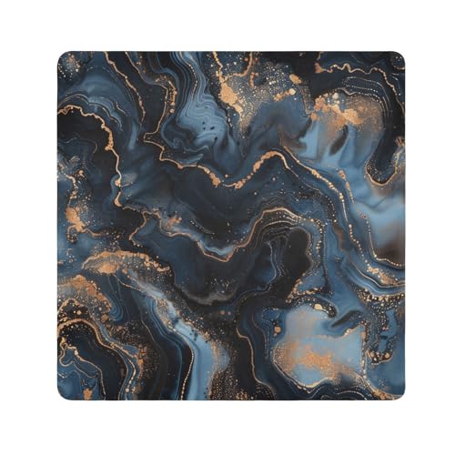 tplaotee Make-up-Halter, abstraktes schwarz-goldenes Marmormuster, Stoff-Organizer, Wickeltasche, Kameralinse, Tasche, für Damen, Größe 55,1 x 55,1 cm von tplaotee