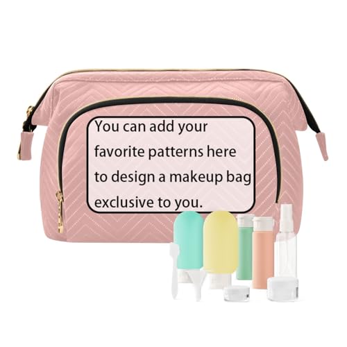 tplaotee Make-up-Tasche, einfarbig, Rotgold, einfarbig, personalisierbar, leicht, Kosmetiktasche für Geldbörse für Toilettenartikel, Rotgold, einfarbig, einfarbig, 1 size von tplaotee