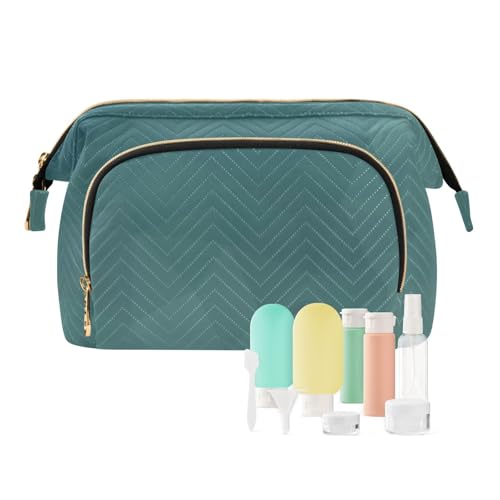 tplaotee Make-up-Tasche, tragbar, für Damen, mit Farbverlauf, Grün, Grüner Farbverlauf, 1 size von tplaotee