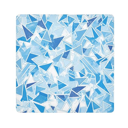 tplaotee Make-up-Tasche mit hellblauen Diamanten, selbstklebend, Kosmetiktasche, Reisetasche, Organizer, Wickeltasche für Kamera, Objektiv, Stoff, für Damen, Größe 55,1 x 55,1 cm von tplaotee