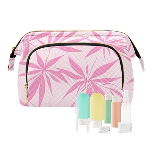 tplaotee Maple Leaf Weed Pfirsich-Make-up-Tasche, Essentials Damen-Münzgeldbörse für Kosmetik, Reisen, Ahornblatt Unkraut Pfirsich, 1 size von tplaotee